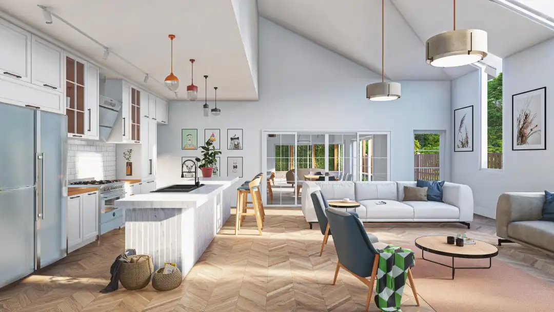 3D-Rendering einer Wohnung